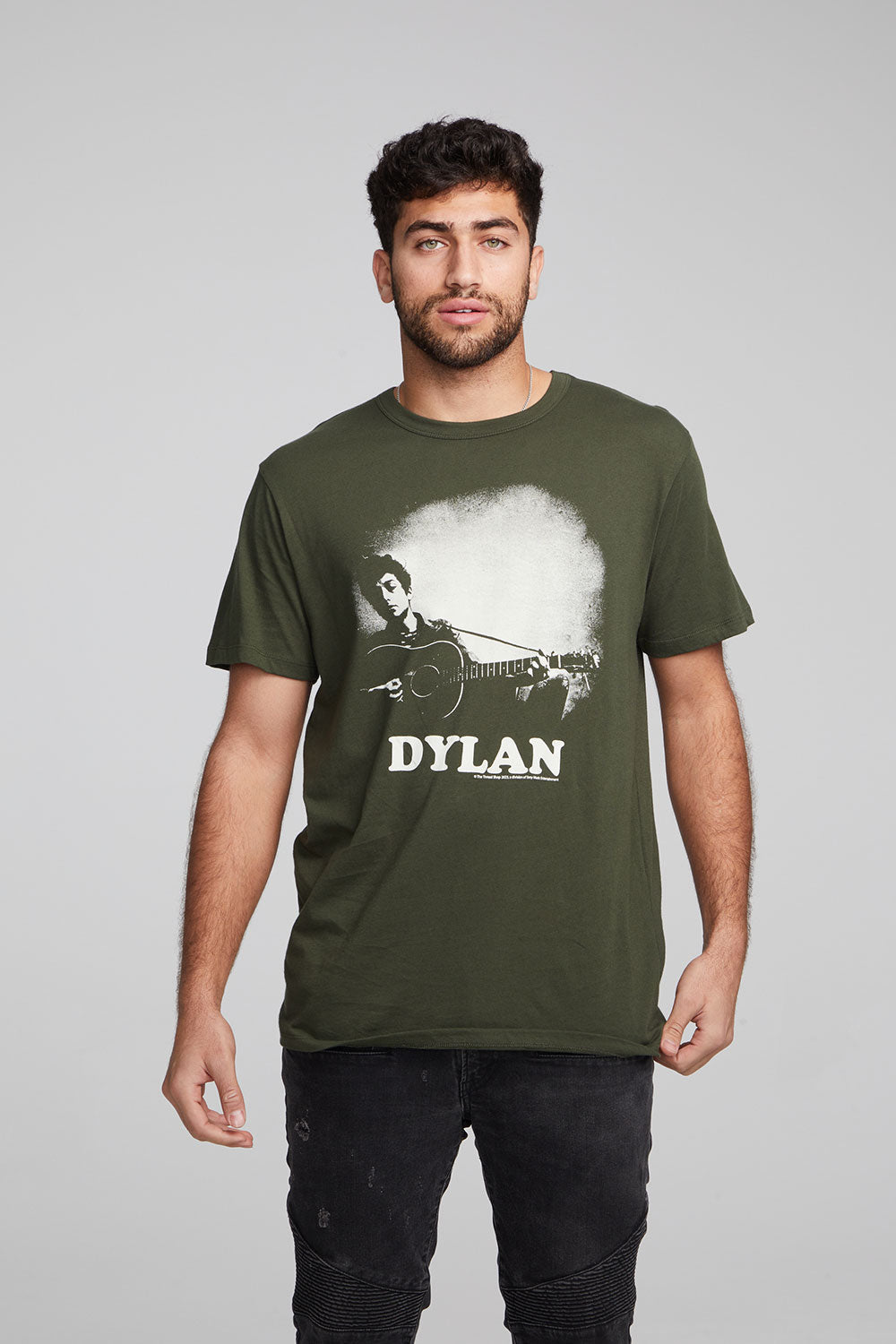 Bob Dylan Guitar Crew Neck Tee MENS chaserbrand