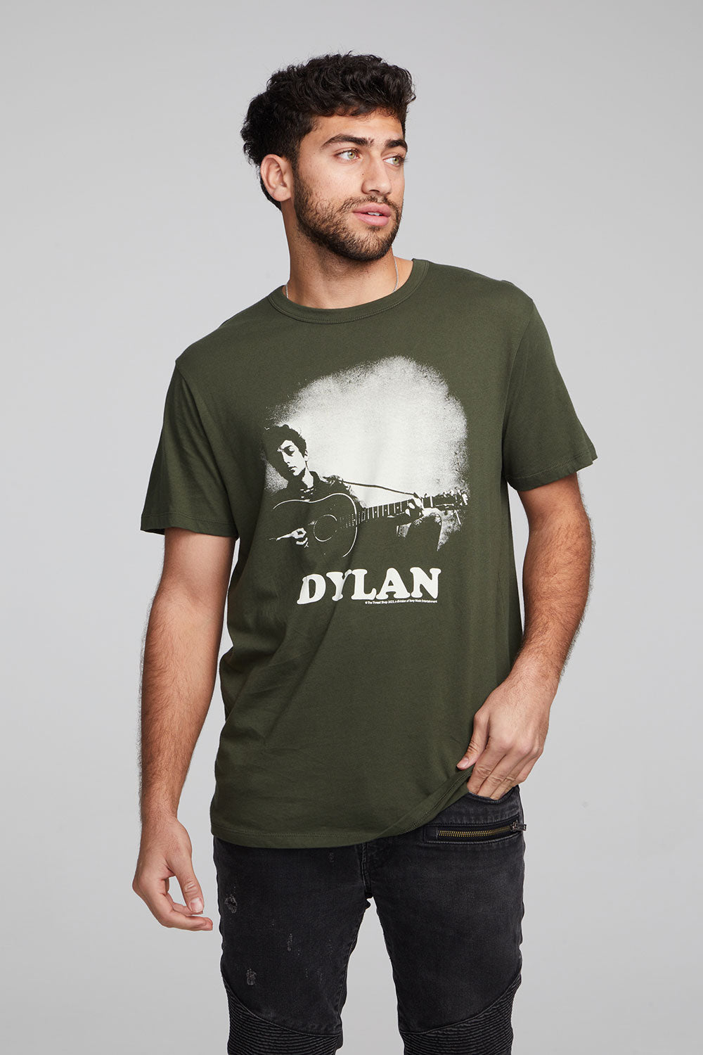 Bob Dylan Guitar Crew Neck Tee MENS chaserbrand