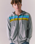 Surf Stripes Mens Zip Up Hoodie