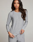 Heather Grey Long Sleeve Raglan Pullover