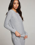 Heather Grey Long Sleeve Raglan Pullover