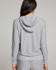 Heather Grey Long Sleeve Raglan Zip Up Hoodie