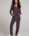 Plum Perfect Long Sleeve Raglan Zip Up Hoodie