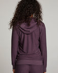 Plum Perfect Long Sleeve Raglan Zip Up Hoodie