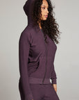 Plum Perfect Long Sleeve Raglan Zip Up Hoodie