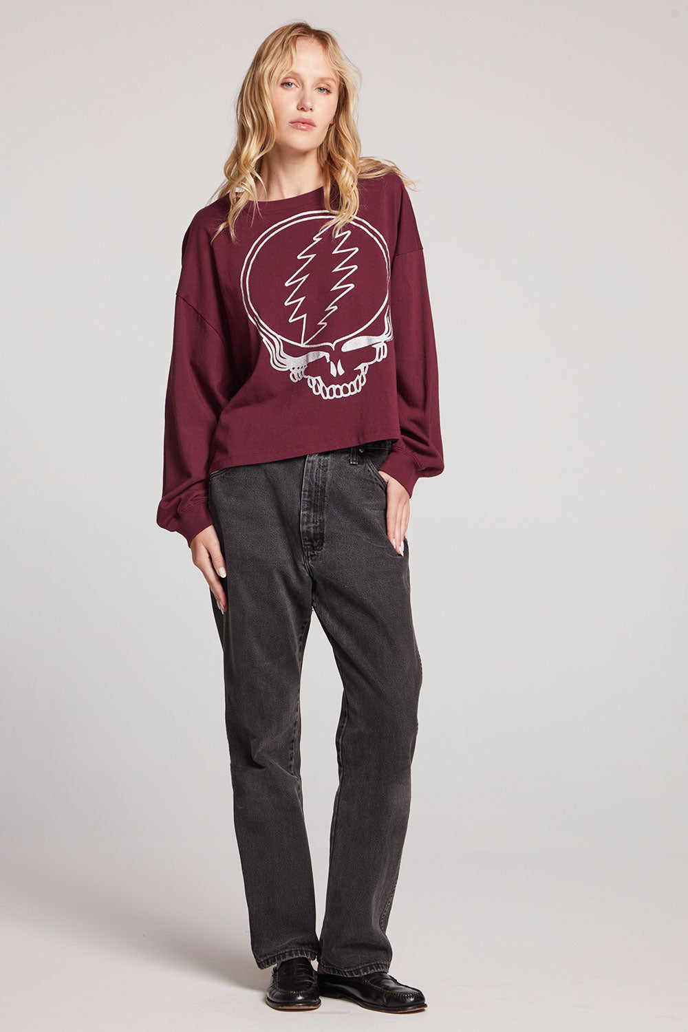 Grateful Dead Silver Stealie Long Sleeve