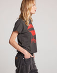 New York Dolls Lips Skyline Cropped Tee