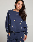 Daisy Embroidery Long Sleeve Pullover