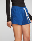 Cotton Fleece Shorts with Shoestring Tie