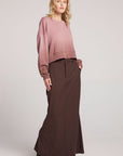 Scarlet Mauve Rose/Coco Brown Dip Dye Pullover