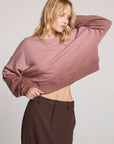 Scarlet Mauve Rose/Coco Brown Dip Dye Pullover