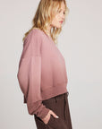 Scarlet Mauve Rose/Coco Brown Dip Dye Pullover