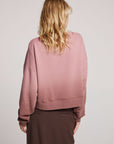 Scarlet Mauve Rose/Coco Brown Dip Dye Pullover