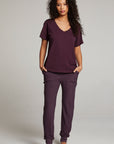 Everyday Essential Plum Perfect V Neck Tee