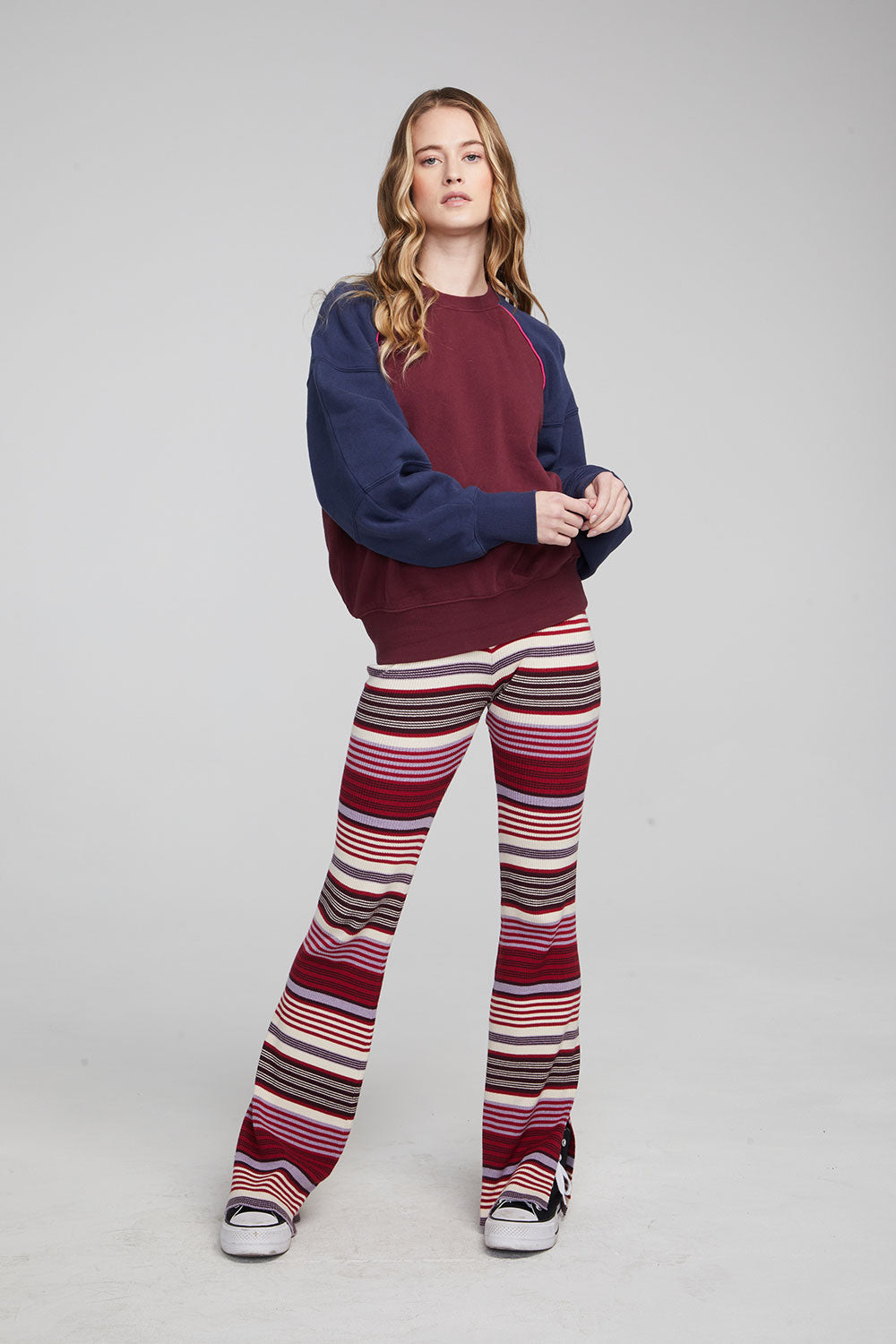 Harvard Wine Red and Mood Indigo Pullover WOMENS chaserbrand