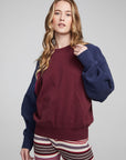 Harvard Wine Red and Mood Indigo Pullover WOMENS chaserbrand