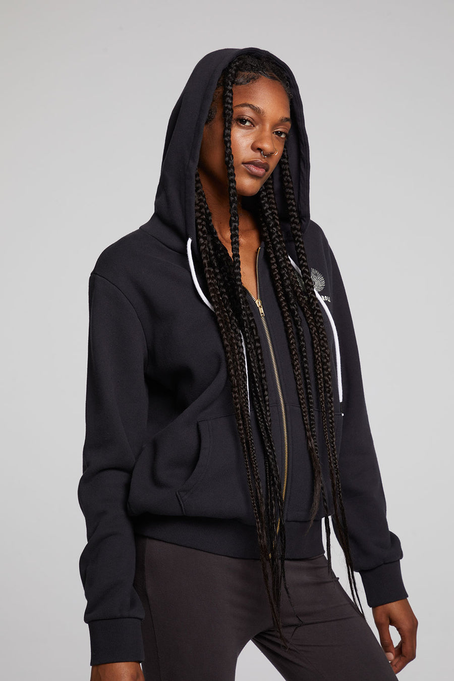 Womens black adidas zip up hoodie hot sale