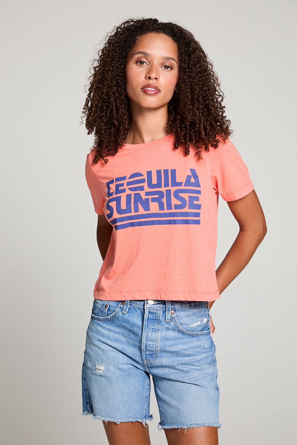 Tequila Sunrise Embroidery Tee