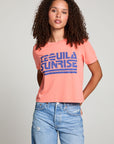 Tequila Sunrise Embroidery Tee