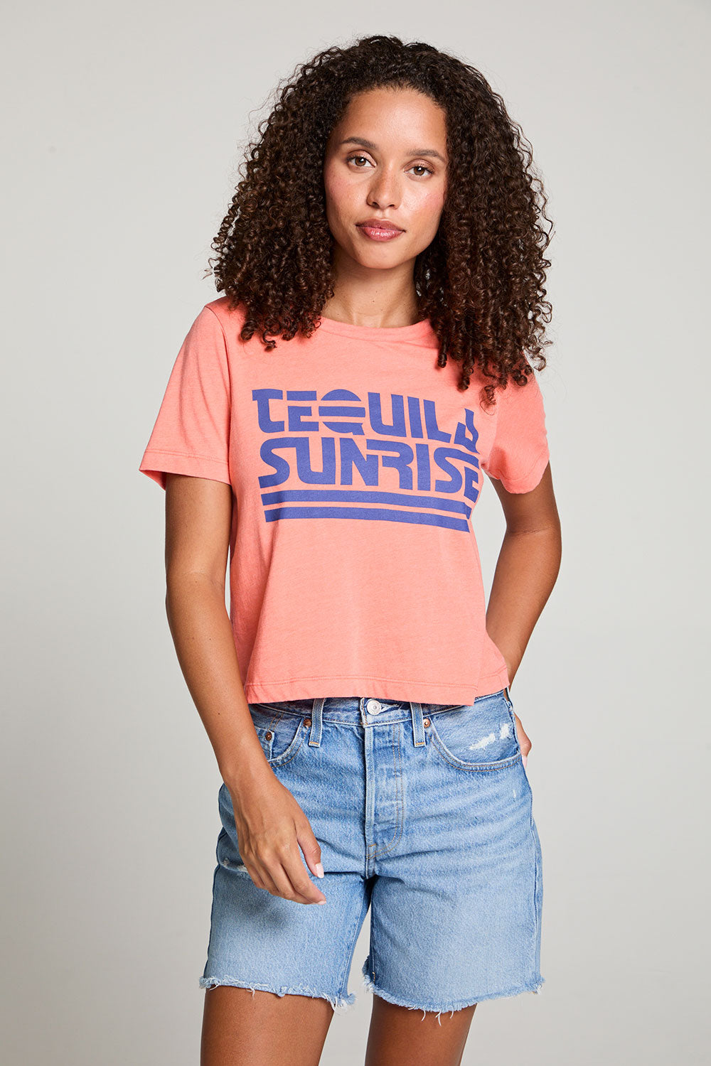 Tequila Sunrise Embroidery Tee