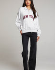 New York Splatter Paint Half Zip Long Sleeve