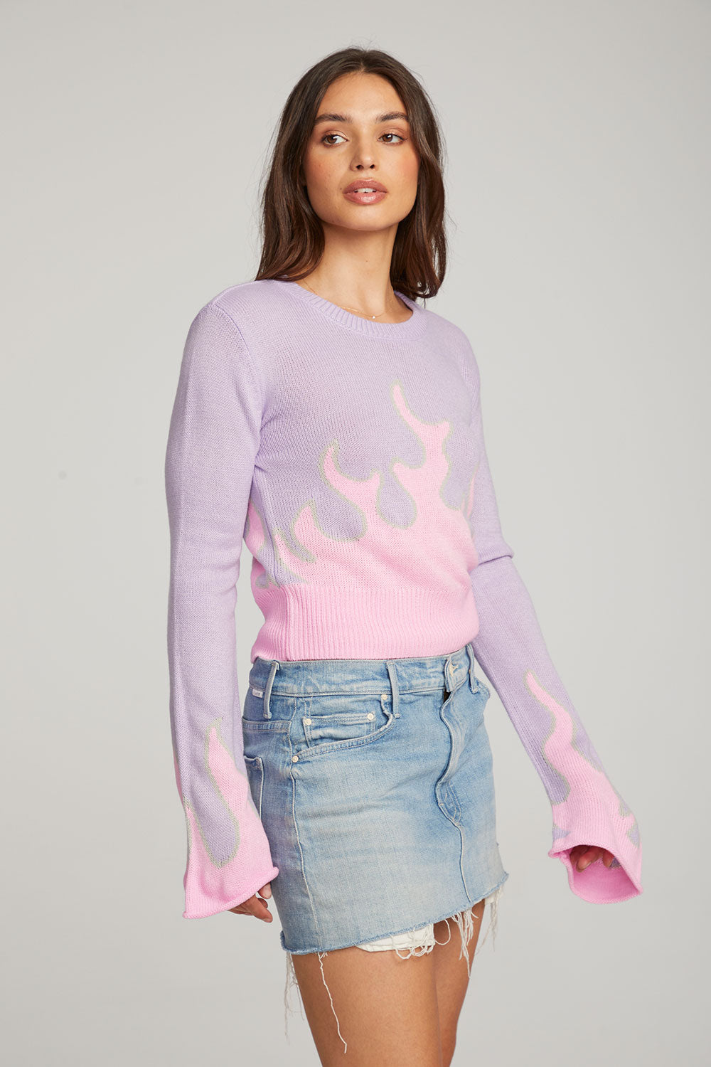 Pink flame knitted sweater – VH STUDIOS