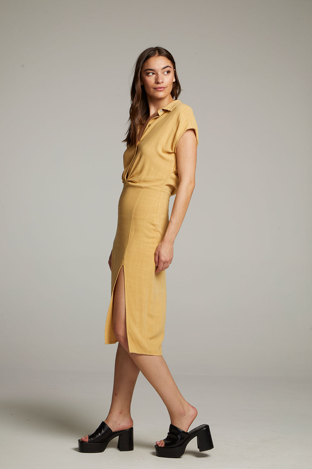 Atlantic Parchment Midi Dress WOMENS chaserbrand