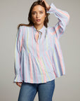 Dolphin South West Beach Stripe Button Down WOMENS chaserbrand