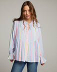 Dolphin South West Beach Stripe Button Down WOMENS chaserbrand