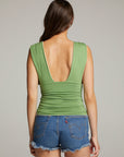 Magic Whitecap Grey and Piquant Green Reversible Tank Top WOMENS chaserbrand