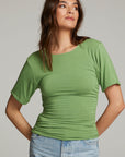 Ocala Whitecap Grey and Piquant Green Reversible Top WOMENS chaserbrand
