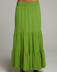 Seal Piquant Green Maxi Skirt WOMENS chaserbrand