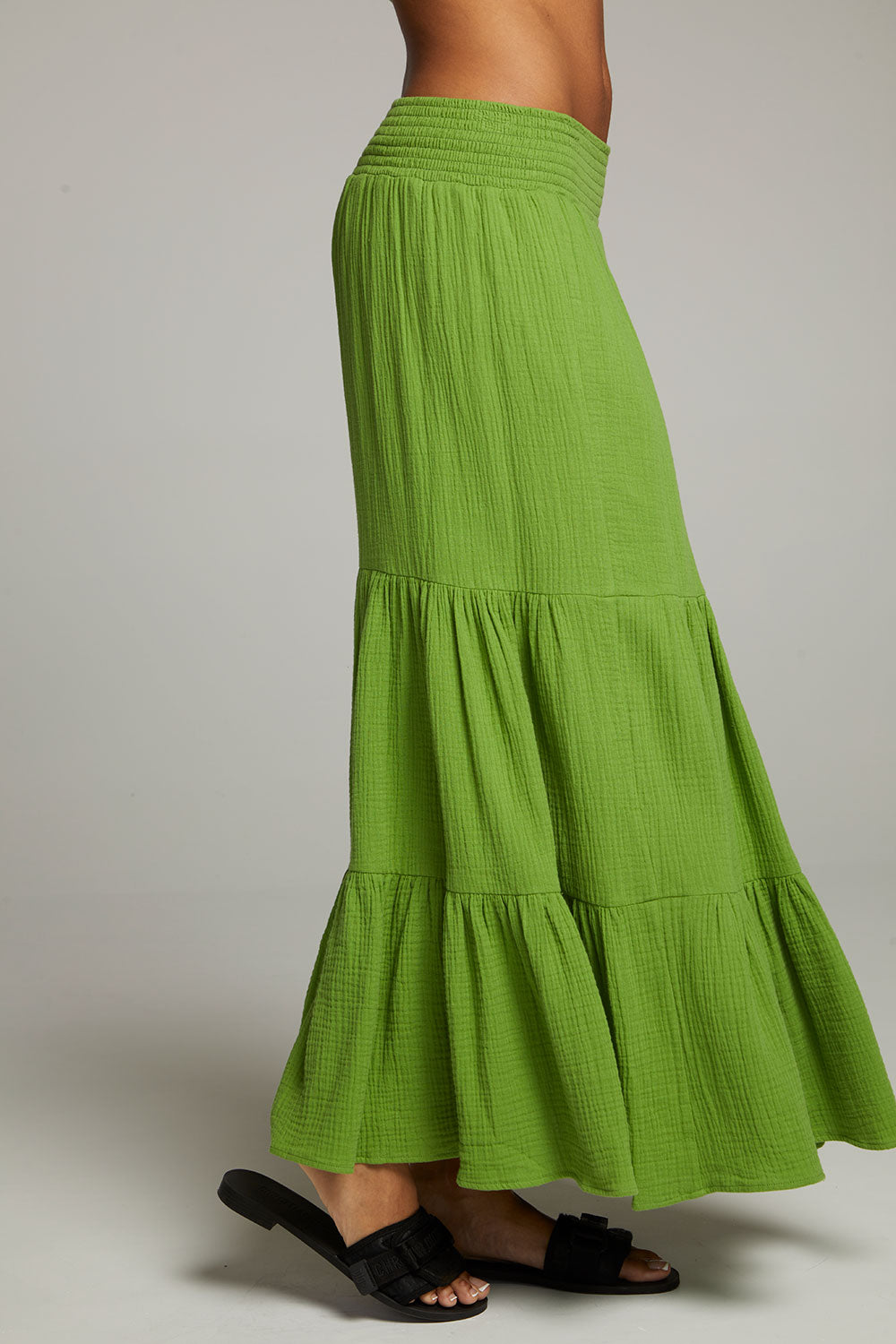 Seal Piquant Green Maxi Skirt