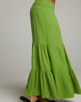 Seal Piquant Green Maxi Skirt WOMENS chaserbrand