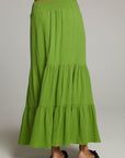 Seal Piquant Green Maxi Skirt WOMENS chaserbrand