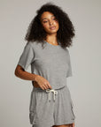 Kylie Streaky Grey Tee WOMENS chaserbrand