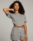 Kylie Streaky Grey Tee WOMENS chaserbrand