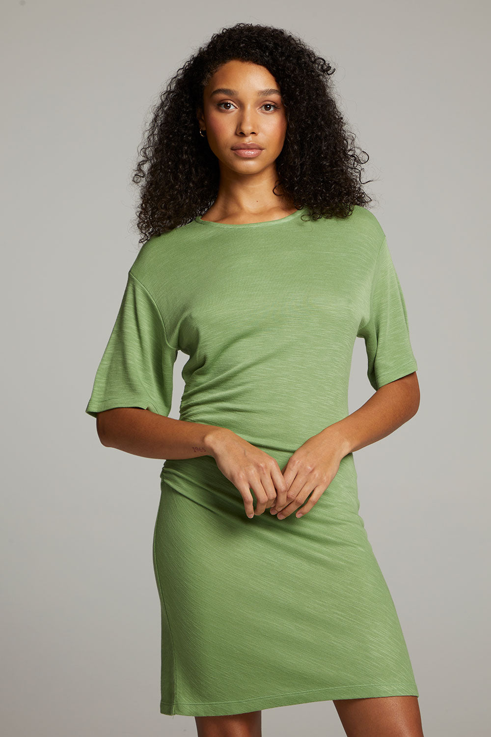 Memory Piquant Green Mini Dress WOMENS chaserbrand