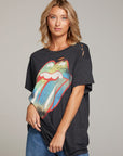 Rolling Stones Classic Logo Distressed Tee WOMENS chaserbrand