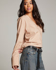 Haleyy Warm Taupe Blouse