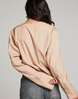 Haleyy Warm Taupe Blouse