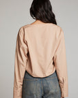 Haleyy Warm Taupe Blouse