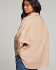 Ezra Warm Taupe Button Up