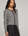 Brady Punk Stripe Button Up Pullover