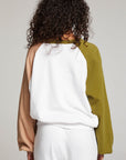 Hannah Sand Color Block V Neck Pullover