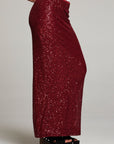 Amber Blood Red Midi Skirt