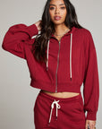 Abilenee Blood Red Zip Up