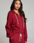 Abilenee Blood Red Zip Up