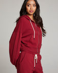 Abilenee Blood Red Zip Up