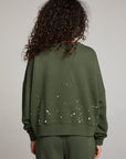 Ombre Forest Night Splatter Paint Pullover